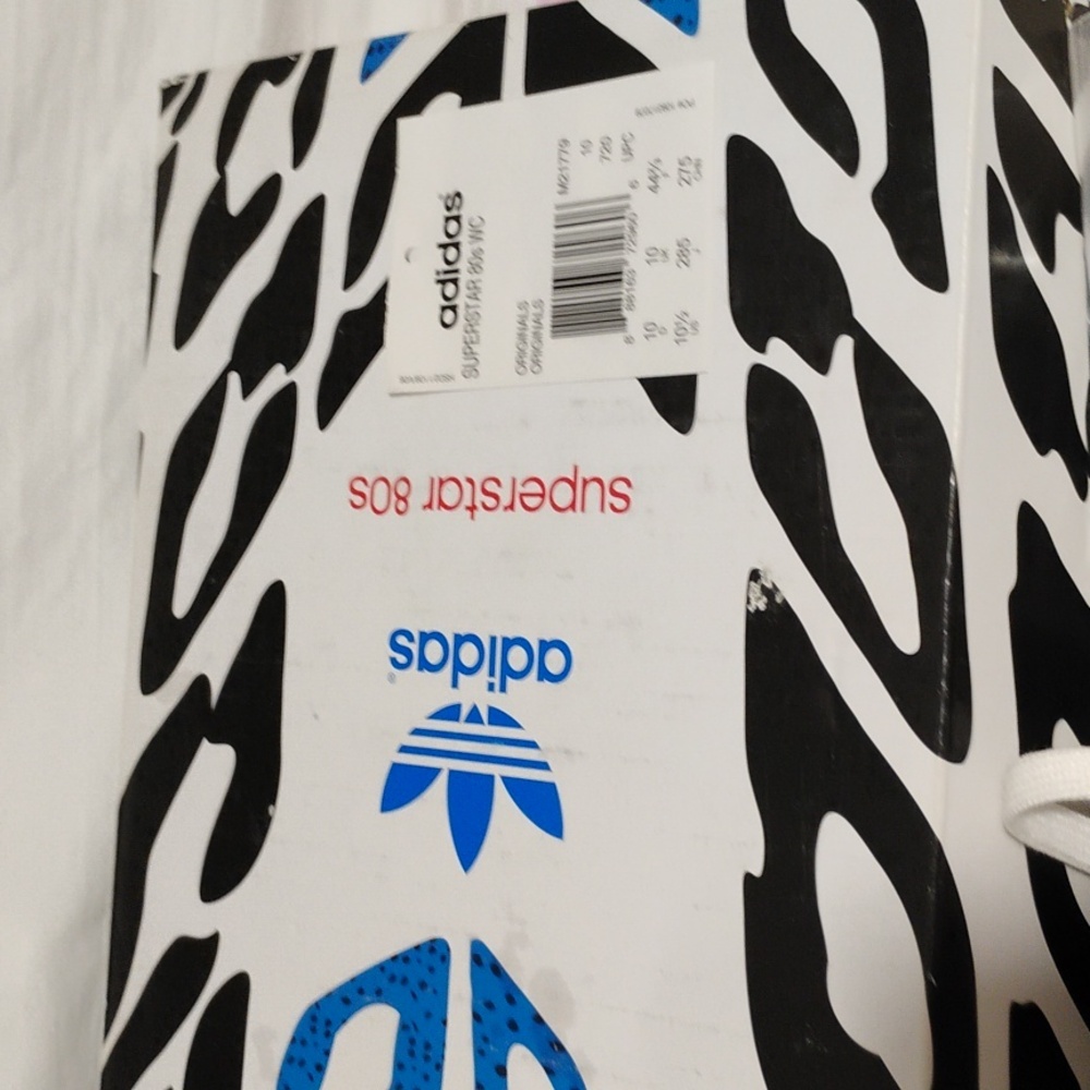 SALE! New Adidas Super Star 80's WC Black/White Shoes W Box Sz.10.5 2014 (E-2) - Picture 8 of 12